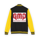 Letterman Jacket — GMP "God Money Power" Red & White Varsity