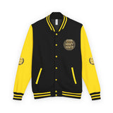 Letterman Jacket — "God Money Power" Bold Crest Varsity Jacket