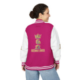 Letterman Jacket — "Champion King" Trophy Crest Varsity Jacket