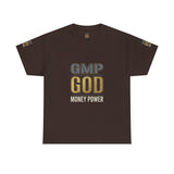 GMP GOD Money Power T-Shirt — Bold Gold Logo Tee