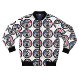 Patriotic Skull Bomber Jacket – American Flag All-Over Print