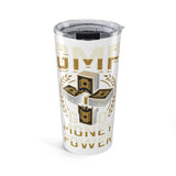 Money Power 20oz Tumbler – Gold Stack Cash Design