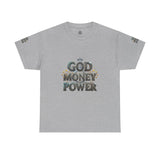 God Money Power Graphic Tee — Faith & Hustle Christian T-Shirt