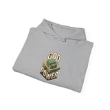 God Power Hoodie — Vintage Stack of Cash Faith Graphic Hooded Sweatshirt