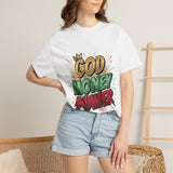 God Money Power T-Shirt — Bold Comic Typography Tee