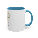 GMP Gold Accent Coffee Mug – "God Money Power" Inspirational Ceramic Cup