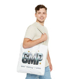 GMP Metallic Logo Tote Bag — God Money Power Graphic Tote