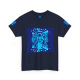 God Money Power Graphic Tee — Blue Urban Streetwear T-Shirt