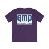 Kids Tee — GMP (God Money Power) Christian Faith Youth T‑Shirt, Inspirational Religious Graphic