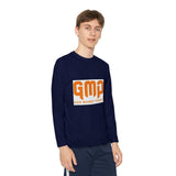 GMP "God Money Power" Youth Long Sleeve Tee - Orange Logo