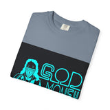 God Money Power T-Shirt — Retro Neon Faith & Hustle Graphic Tee