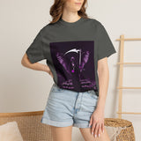 Angel Of Death- T-Shirt — Gothic Angel Wings Graphic Tee (Purple Reaper Design)