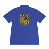 Men's Polo — Gold 3D 'GMP God Money Power' Chest & Back Logo