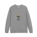 God Money Power Raglan Sweatshirt — Faith & Ambition Graphic Crewneck