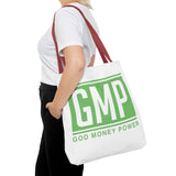 GMP 'God Money Power' Tote Bag - Bold Green Logo Canvas Tote