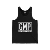 GMP "God Money Power" Tank Top — Bold Monochrome Logo Muscle Tee