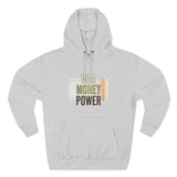 God Money Power Hoodie — Three-Panel Fleece Graphic Hoodie
