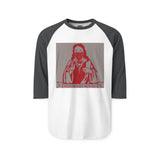 Raglan Shirt — 'Good Money Power' Red Saint Graphic