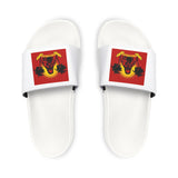 Men's Slide Sandals with Removable Strap — Tropical Crest Graphic