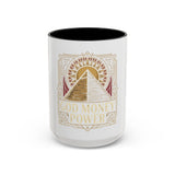 God Money Power Pyramid Accent Coffee Mug — Inspirational Wealth & Faith Ceramic Mug