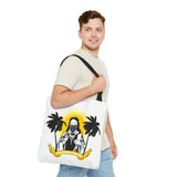Religious Icon Bandana Tote Bag — 'God Honors Power' Palm Tree Sun Tote