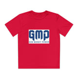 GMP "God Money Power" Youth Tee - Athletic Faith-Based Logo Shirt