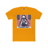 Patriotic Bandana Skull Tee — American Flag Graphic Cotton T-Shirt