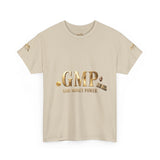 GMP "God Money Power" Tee - Gold Logo Graphic T-Shirt