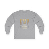 GMP (God Money Power) Long Sleeve Tee — Gold Logo Faith Streetwear