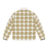 Men's Puffer Jacket — Gold Monogram Repeat AOP