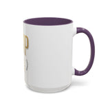 GMP Gold Accent Coffee Mug – "God Money Power" Inspirational Ceramic Cup