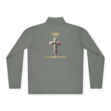 Quarter-Zip Pullover — GMP (God Money Power) Cross Graphic