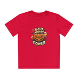 Youth Pumpkin Power Tee - "God Money Power" Halloween Graphic Shirt
