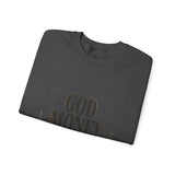 Crewneck Sweatshirt — "GOD MONEY POWER" Bold Typography Pullover