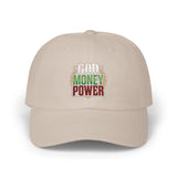 God Money Power- Dad Cap — Embroidered Fist Hat