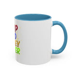GMP God Money Power Accent Coffee Mug — Colorful Motivational Tea Cup (11/15 oz)