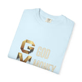 T-Shirt — GVMP Gold Graphic: "God Money Power" Statement Tee