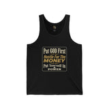 Faith & Hustle Tank Top — "Put GOD First, Hustle For The MONEY, Put Yourself In POWER" Motivational Christian Tank