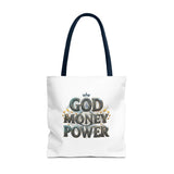 God Money Power Tote Bag — Inspirational Faith & Prosperity Canvas Tote