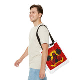 Sunrise Rasta Tote Bag – "God Money Power" Graphic Beach Shopper