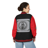 Letterman Jacket — 'God Money Power' Graphic Varsity Jacket
