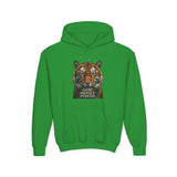 Tiger 'God Money Power' Youth Hoodie — Bold Graphic Pullover for Kids