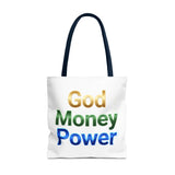 God Money Power Tote Bag — Inspirational Faith & Prosperity Canvas Tote