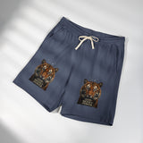 Tiger Face 'Good Mood Power' Fleece Sweat Shorts