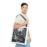 Angel Of Death Gothic Angel & Serpent Art Tote Bag – Dark Mystic Graphic Carryall