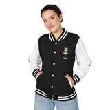 Letterman Jacket — 'War Money Power' Crown Graphic Varsity Jacket