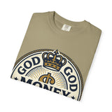God Money Power T-Shirt — Crown Emblem Graphic Tee (God • Money • Power)