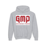 Youth Hoodie - GMP (God Money Power) Bold Red Graphic