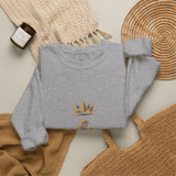 Crewneck Sweatshirt — "God Money Power" Crown & Coin Graphic