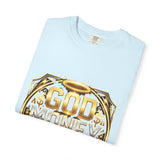 God Money Power Graphic T-Shirt — Bold Gold Faith & Hustle Tee